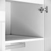 2 Door Wardrobe with Hanging Rail White High Gloss Bedroom Storage Cupboard