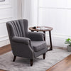 Linen Fabric Sofa Accent Chair Cocktail Armchair Sofa Padded Rivet Lounge Seat