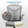 Magic Life Office Chair, Adjustable Desk Chair Flip-up Armrest Headrest - white