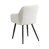 Set of 2 Armchairs Dining Chairs with Arms Velvet PU Faux Leather Chairs Kitchen