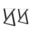 2PC Industrial Metal Steel Table Legs Cross X Frame for Dining/Bench/Office/Desk
