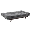 3 Seater Grey Velvet Sofa Bed - Mondaine