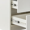 High Gloss BedsideTable Cabinet Storage 2 Drawers with LED Light Bedroom White