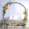 Large Moon Gate Arch Frame Walk Through Flowers Circular Standing Wedding Party