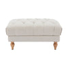 Dusk Hebden Natural Stripe Linen Button Top Ottoman Pouffe RRP £399