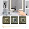White Bathroom Cabinet Wall Mounted Mirrored LED Door Storage Cupboard w/ Shelf