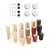 4pcs Square Wood Furniture Legs Level Straight Stand Feet for Low Table Chair UK
