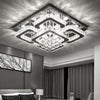 40/50cm Flush Mount Modern Square Ceiling Chandelier Crystal Light Lamp Pendant