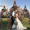 Rustic Farmhouse Triangle Wood Arch Wedding Garden Arbor Backdrop Stand Outdoor