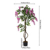 Large Potted Pink Wisteria Flower Artificial Tree Fake Plant Home Garden Decor