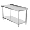 Stainless Steel Kitchen Commercial Prep Table Overshelf Catering Worktop Bench