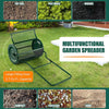 24 Inch 76.6L Compost Spreader Peat Moss Spreader with Upgrade w/U-shaped Handle