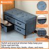 Easylife Ottoman Storage Bench With Drawers (Teal). Folding Storage Unit for