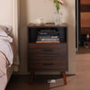 Bedside Table Cabinet 2 Drawers Accent Sofa Side LED Nightstand Storage Unit NEW