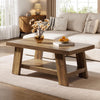 47.24'' Farmhouse Coffee Table, Wooden Center Table with Storage for Living Room