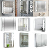 Illuminated LED Bathroom Mirror Cabinet With Demister Sensor Shaver Socket
