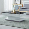 Luxury Glass Cofffee Table High Gloss Table with Storage Living Room Furniture