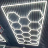 14 Hexagon LED Lighting with Border Car Detail Garage Workshop Retail Lighting