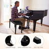 2-in-1 PU Leather Piano Bench Double Duet Seat W/Padded Cushion Music Storage