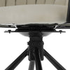 Dining Chair Velvet Padded Seat 360° Swivel Armchairs with Backrest & Metal Legs