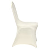 100PCS Stretch Spandex Folding Chair Covers Repeated Usage Ivory Color Formal
