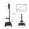 Tall Rolling Floor TV Stand Title Mobile TV Cart for 32-70" Bedroom Home Office