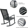 Outdoor Rocking Wooden Patio Adirondack Chair for Balcony Garden Chairs Black