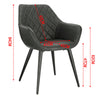 1/2/4/6x Dining Chair Faux Leather Padded Seat Armchair Kitchen Reception Chair