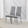 Small Space Dining Set 3Pcs Square Dining Table+ 2 Dining Chairs Set Grey Wooden