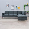 L-Shaped Corner Sofa, Sectional Couch with Built-in USB Port Chaise