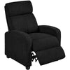 Adjustable Boucle Reclining Chair For Living Room Bedroom Home Theater Black