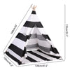 Large Canvas Kids Teepee Tent Play House Childrens Camping Wigwam with Floor Mat