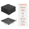 Interlocking Drainage Floor Mat 12" x 12" PVC Non-Slip Floor Tiles 12 Pack