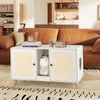 Indoor Wooden Kitten House End Side Table-White
