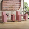 Professional Manicure Table Salon Nail Station Beauty Desk with Nailpolish Shelf
