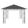 Gazebo with Mosquito Net & LED String Lights 4x3x2.73m Anthracite