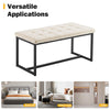 Velvet Padded Ottoman Stool Bed Bench Dining Bench Multicolor Livingroom Bedroom