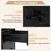 File Cabinet Mobile Lateral Filing Storage Organizer with Lock-Black
