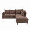 L-Shaped Corner Sofa, Sectional Couch with Built-in USB Port Chaise