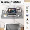 80 x 60 cm Drop-Leaf Floating Writing Desk Wall Mounted Folding Table-Grey