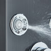 Black LED Shower Panel Column Tower Stainless Steel Rain Massage Body Jets Mixer