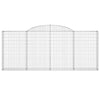 Arched Gabion Baskets 4 pcs 300x30x120/140 cm Galvanised Iron