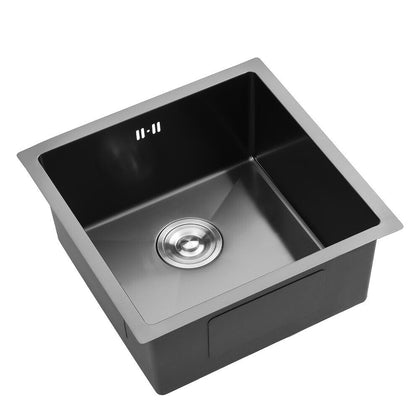 Large Deep Stainless Steel Basin Kitchen Sink Drop-in Countertop w/Drainer Waste