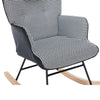 High Back Rocking Chair with Footstool Lazy Cozy Leisure Seating for Living Room