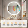 LUVODI 32" LED-Bathroom Mirror with Lights Bluetooth Speaker, Anti-Fog, Dimmable