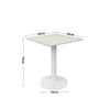 Modern Wood Grain Bar Table with Square/Round Tabletop and Metal Base Home Pub
