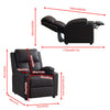 PU Leather Recliner Chairs with Cup Holders Push Back Reclining Sofa Living Room