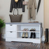 Shoe Storage Bench Cabinets Shoes Rack with Drawer,Cushion,Shelf Hallway Organis