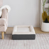 Dog Bed Dog Sofa Bed with Bolster Soft Cosy Dog Bed Couch Lounger