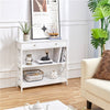 Console Table for Hallway Slim Sofa Table with Drawer & Storage Shelves White